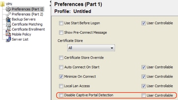 Disable captive portal detection anyconnect что это