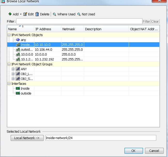 Cliente Seguro De La Movilidad De Anyconnect De La Configuracion Con El Tunel Dividido En Un Asa Cisco