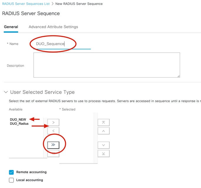 Radius servers sequence2