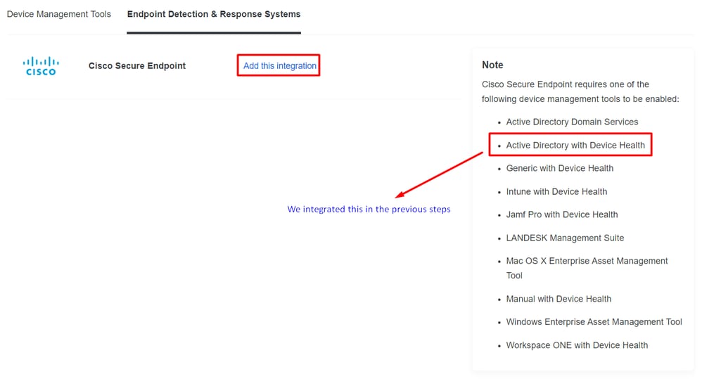 Trusted EndPoints Active Directory With Device Health Integration