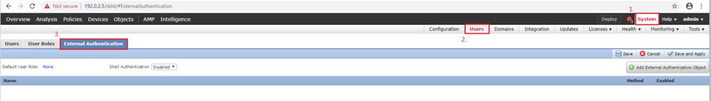 Access External Authentication Settings in Cisco FMC and FTD