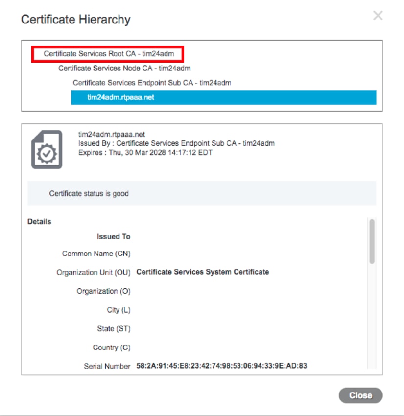 cisco ise 2.4 rsa certificate