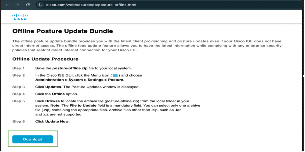 Where to Find Files for Offline Posture Updates
