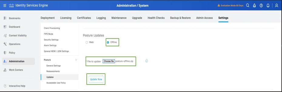 Select Offline Option