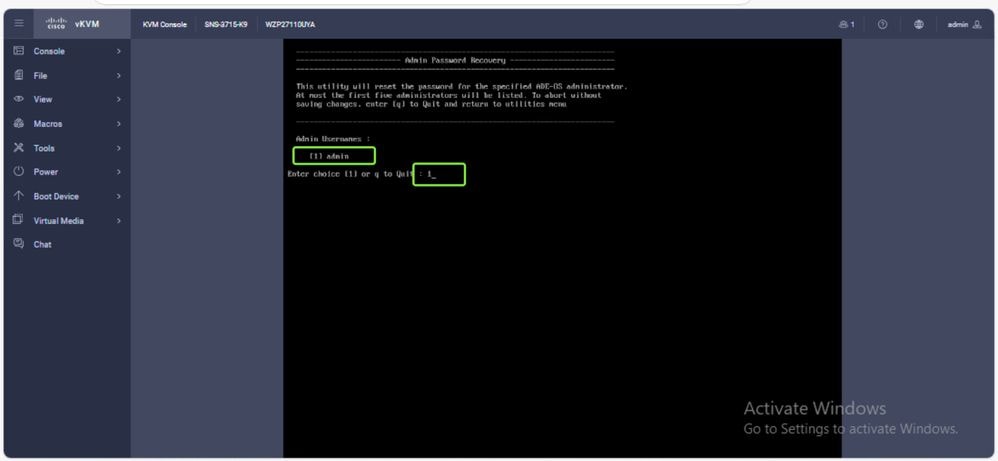 Choose Administrator