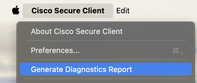 Generate Diagnostics Report