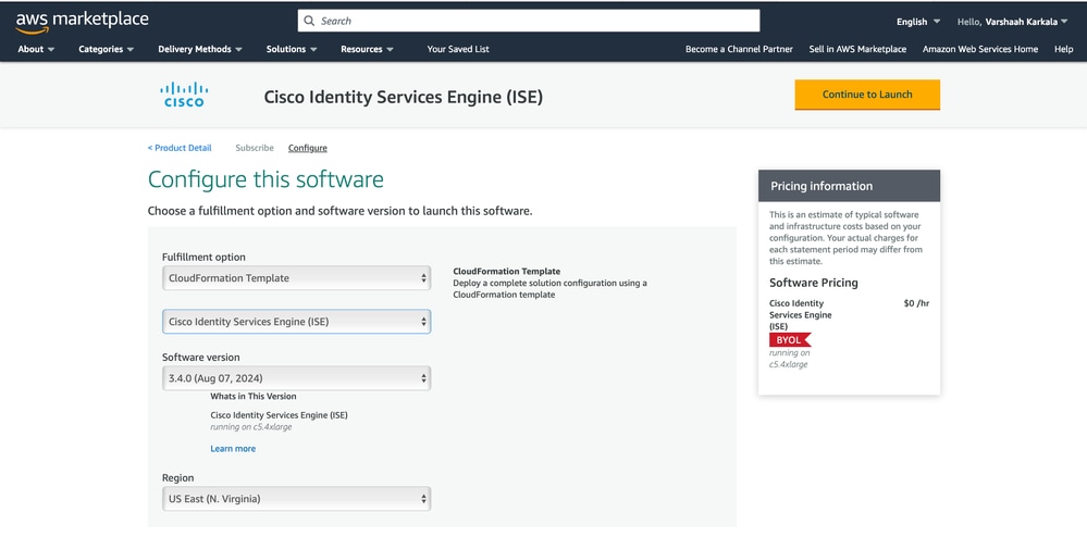 Choose CloudFormation Template