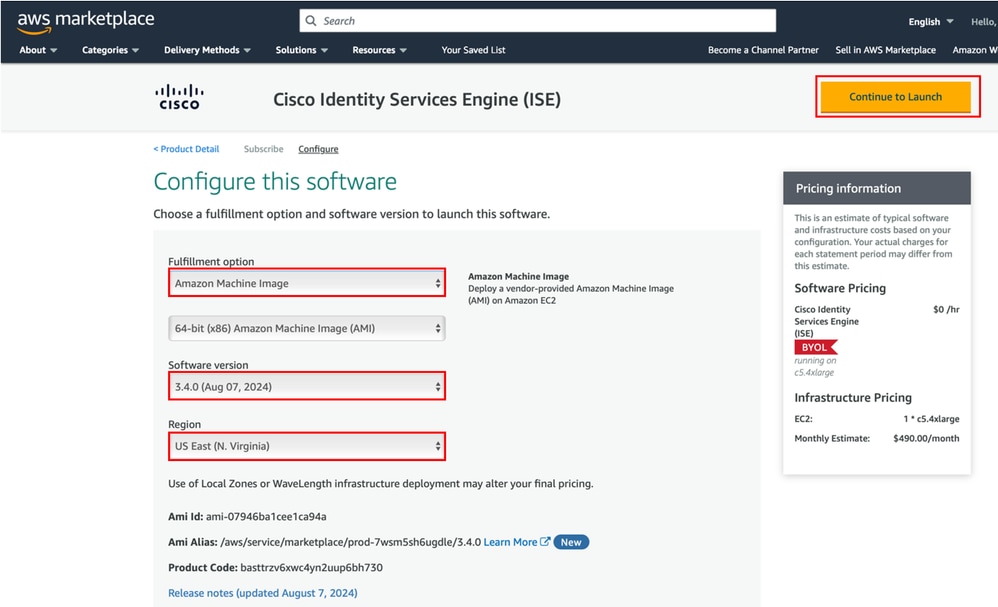Choose Amazon Machine Image