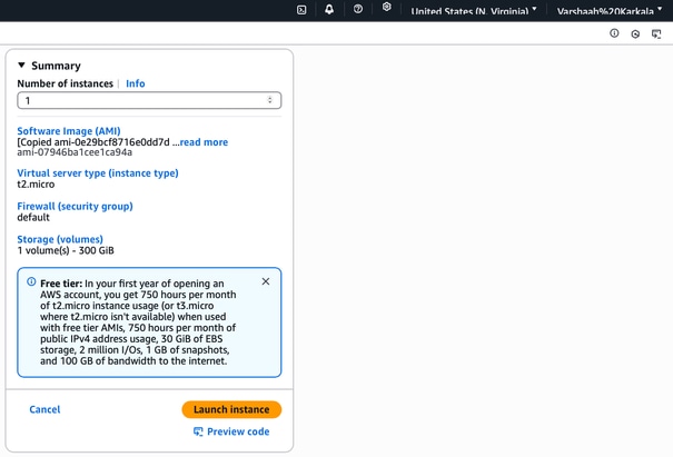 Click Launch Instance