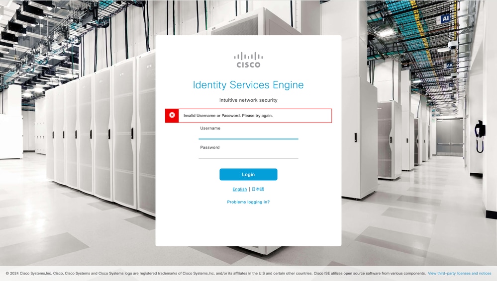 Invalid Name or Password