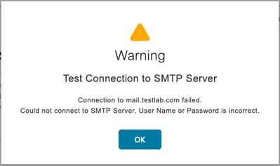 Authentication Failure: Could not Connect to SMTP Server, Username or Password is Incorrect