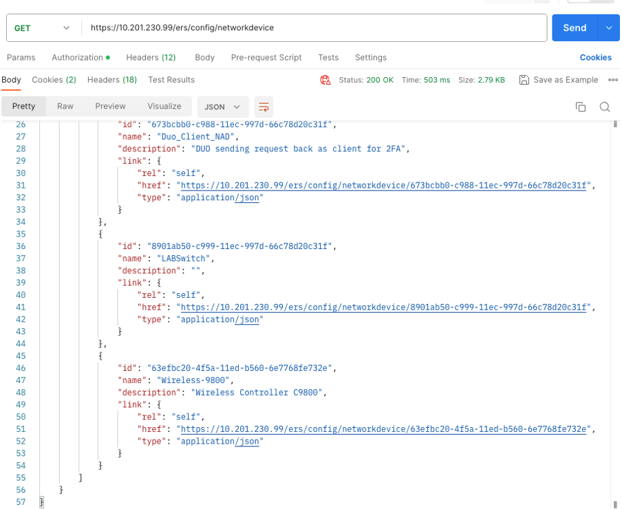 Remove ISE Network Devices Using ERS API - Cisco