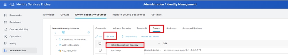 Select Groups from Directory
