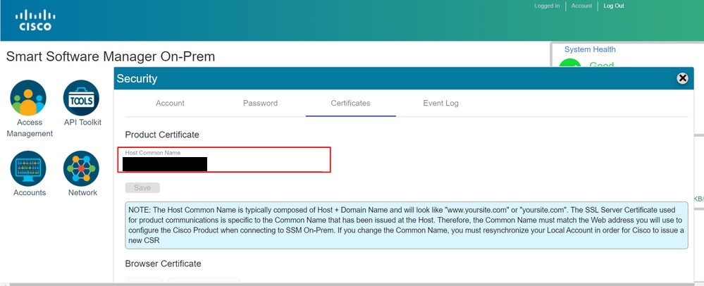 SSM On-Prem Configuration