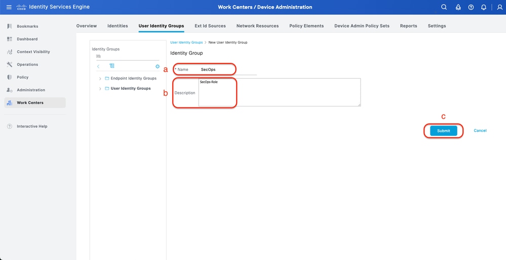 Create User Identity Group