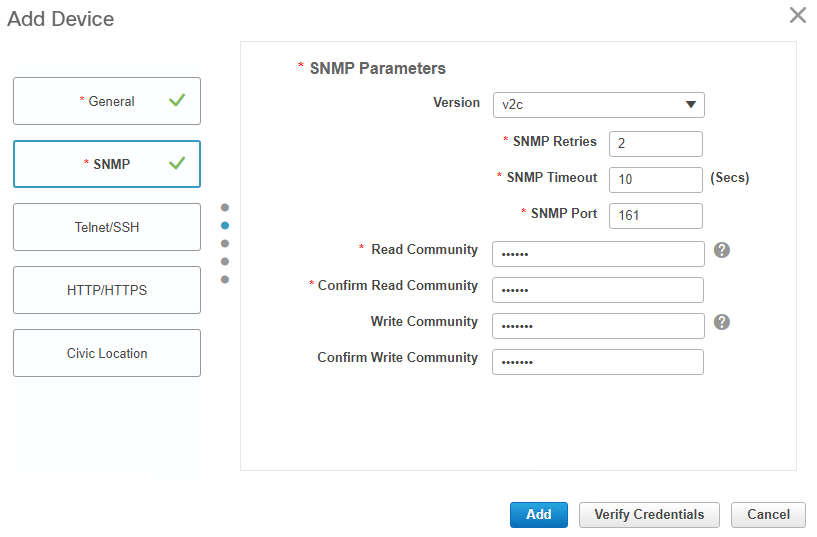 SNMP Section
