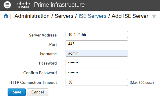 ISE Server Information