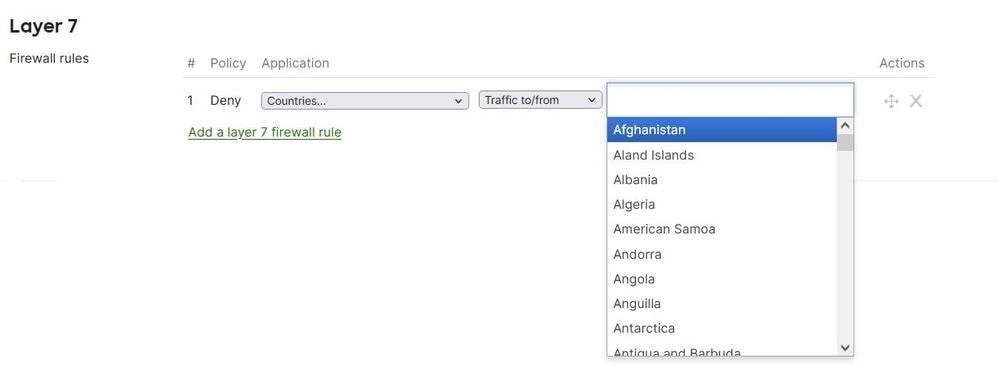 Option to select Layer7 Rule1