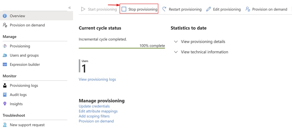 Azure - Stop Provisioning