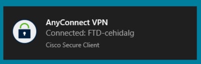 GUI antes de la personalización - Información de VPN de toast