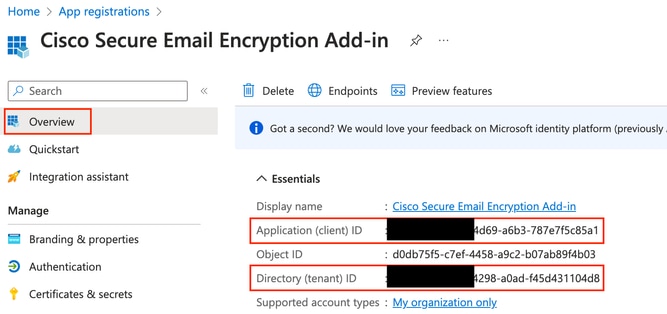 Cisco Secure Email Encryption アドイン