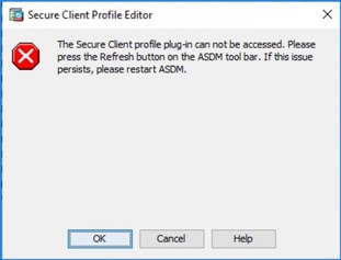 Secure client cannot be accessed