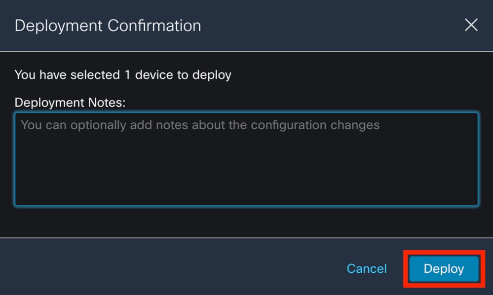 Deploy Confirmation