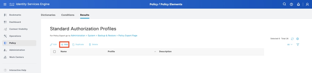 Create Authorization Profile