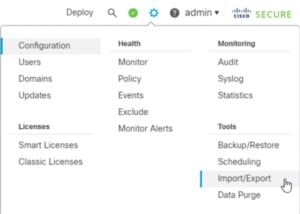 System Tools Import 
Export