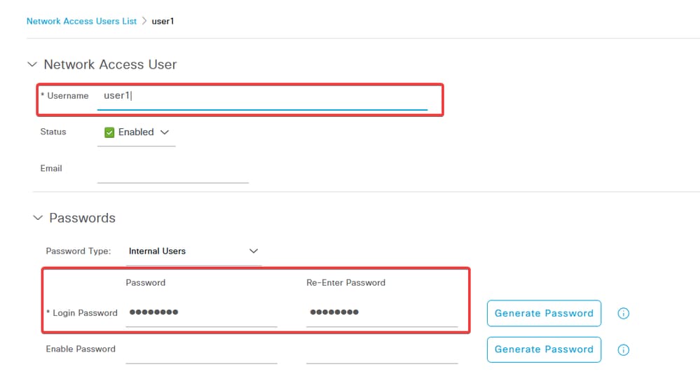 Create Internal-User and Set-Password on ISE_Network-Access User-Section