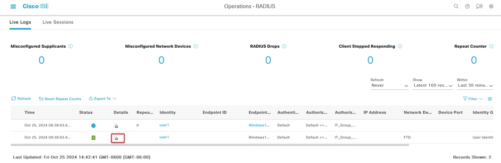 Verify Live Logs-Successful Connection