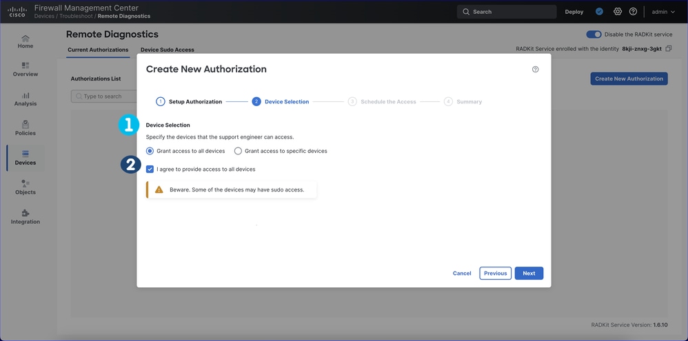 Create New Authorization