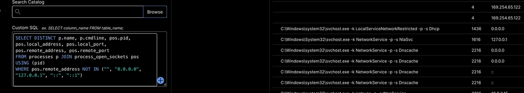 Privileged Process with Non-Localhost Network Connection