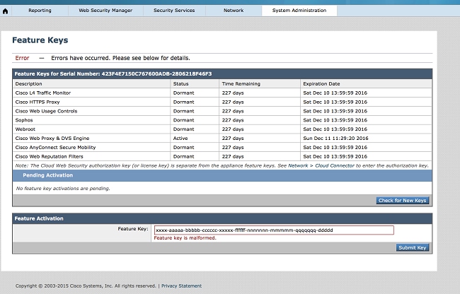 cisco asa activation key gui