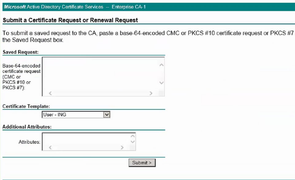 Certificate Request