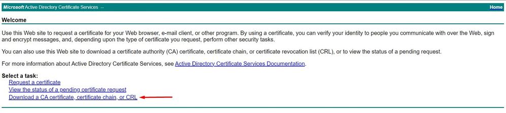 Scaricare una catena di certificati da CA