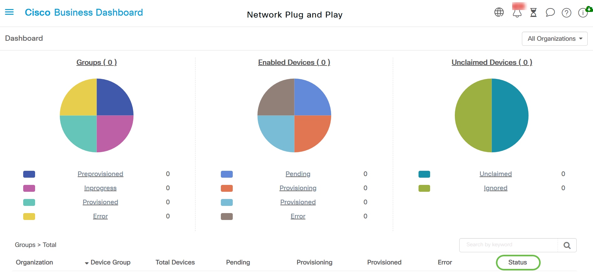 Network Plug and Play Device Status.
