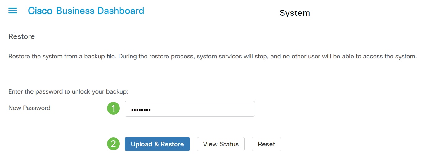 Enter the password that was used to encrypt the backup set and then click Upload & Restore to start the restore process. 