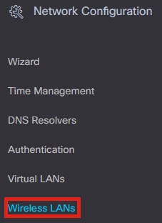Navigate to Wireless LANs menu.