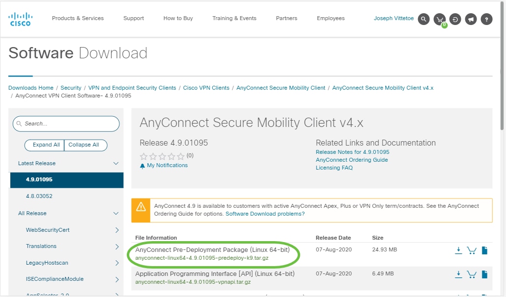 update cisco anyconnect mobility client