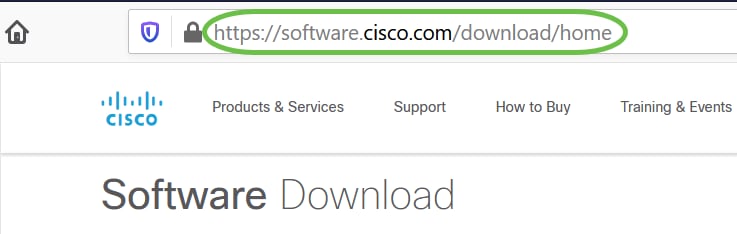 Ga naar de webpagina Software Download van Cisco.