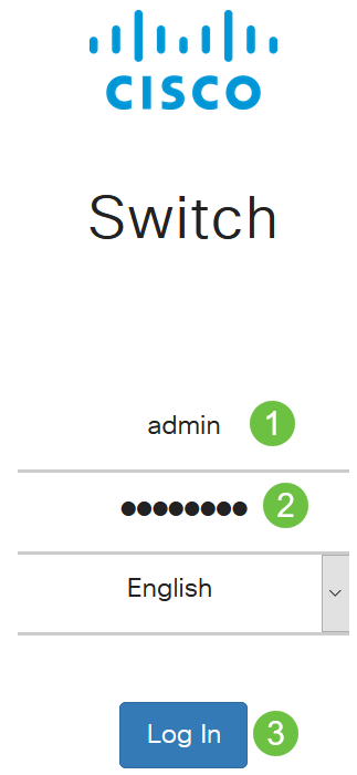Log in to the web user interface of CBS220 switch.