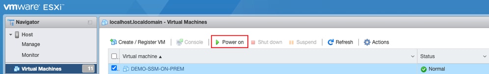 Power On Newly Deployed Virtual Machine