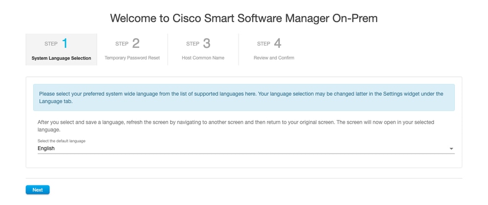 System Language Selection