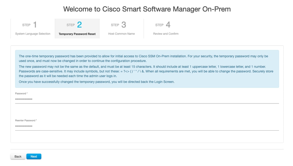 Temporary Password Reset