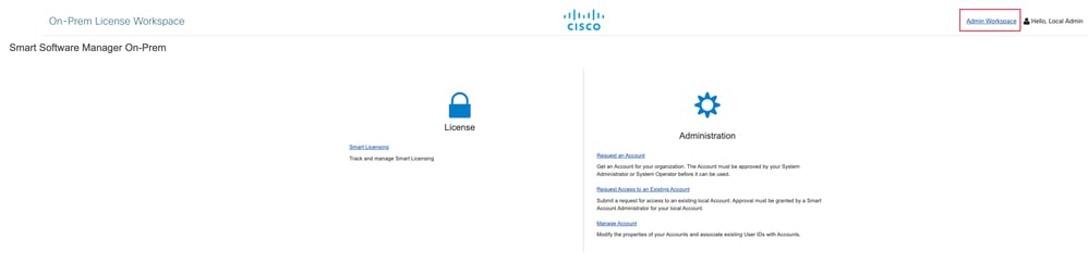 Click Admin Workspace