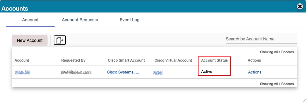 Account Status is Active