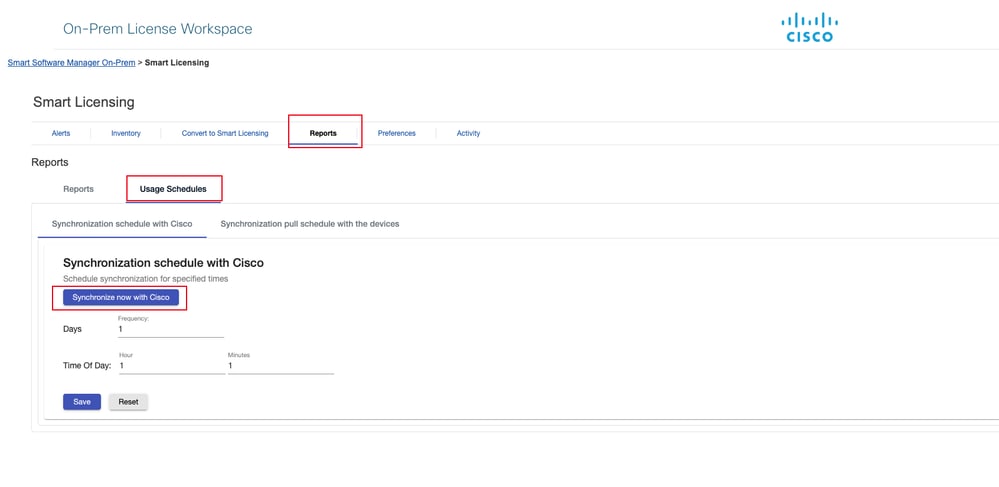 Synchronize Usage Information