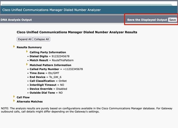 Troubleshoot Call Routing Issue via CUCM Dialed Number Analyzer - Cisco