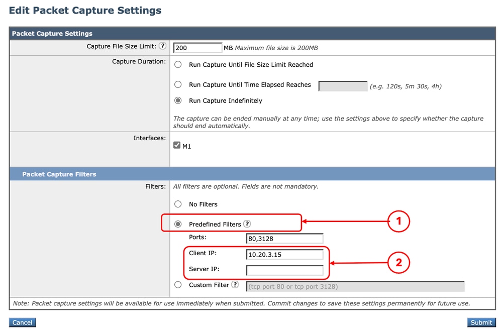 Filter by Host IP from GUI Predefined Filters